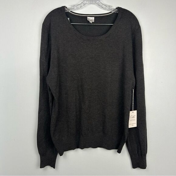 Cielo Jeans USA Charcoal Gray Crew Neck Sweater SW630PLUS Women’s Sz 3XL - Picture 1 of 16